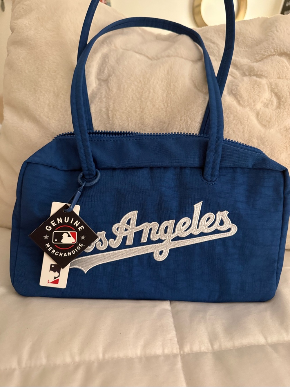 Baggu Dodgers nylon bowler bag